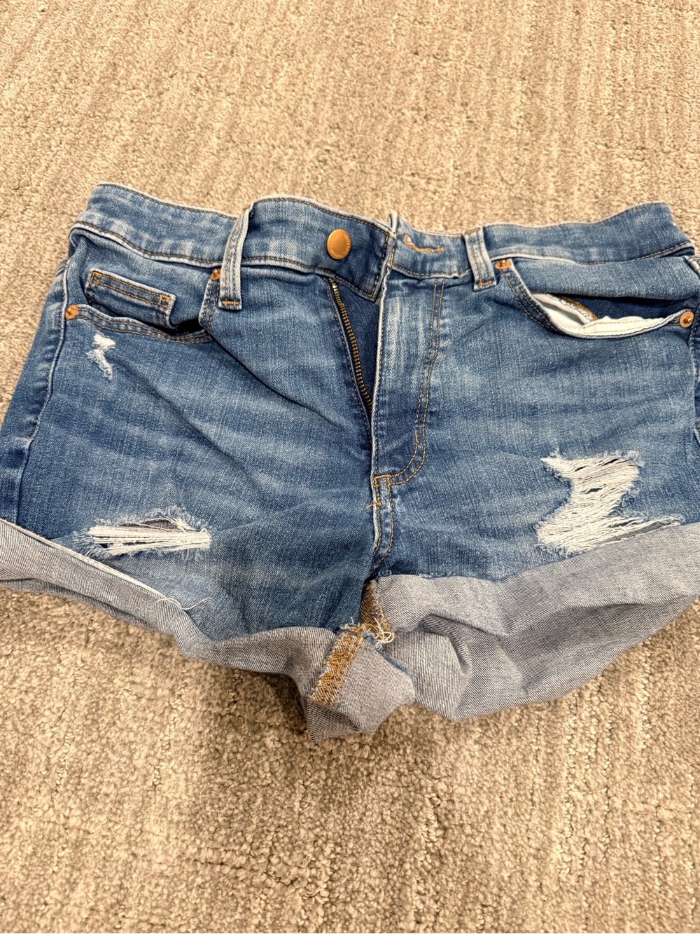 Universal Thread Women's Distressed Denim Shorts - Blue